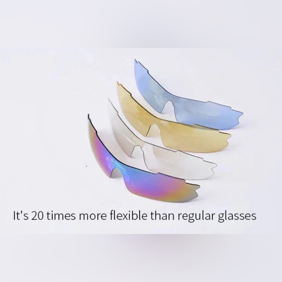 Outdoor Sports Riding Sunglasses. 5 Changeable Lens Variations. Comfy Nose-pads - Picture 5 of 12